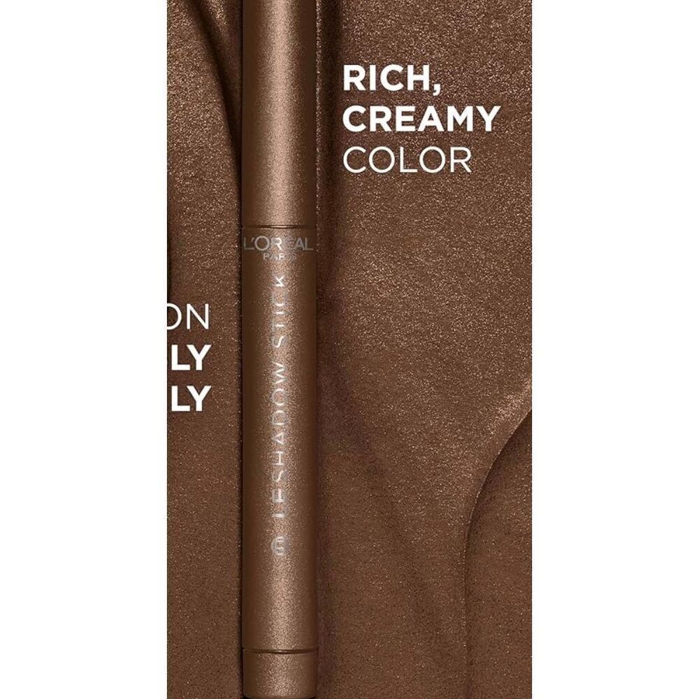 L’Oréal  Le Shadow Stick Eyeshadow, 240 Brown Abyss (Shimmering Rich Brown)